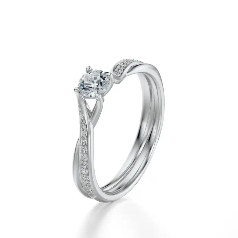 Pierścionek białe złoto z diamentami AJPZ_123